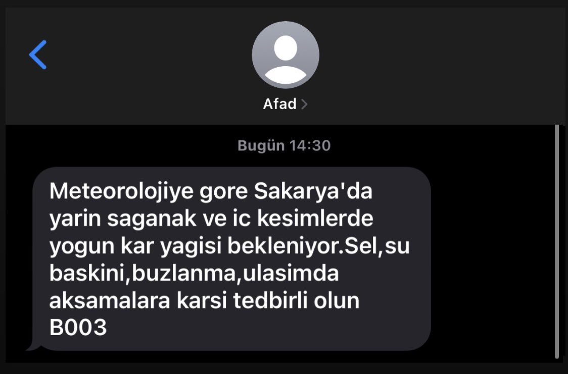 6 gün sonra düğünüm var 
o sırada Afad