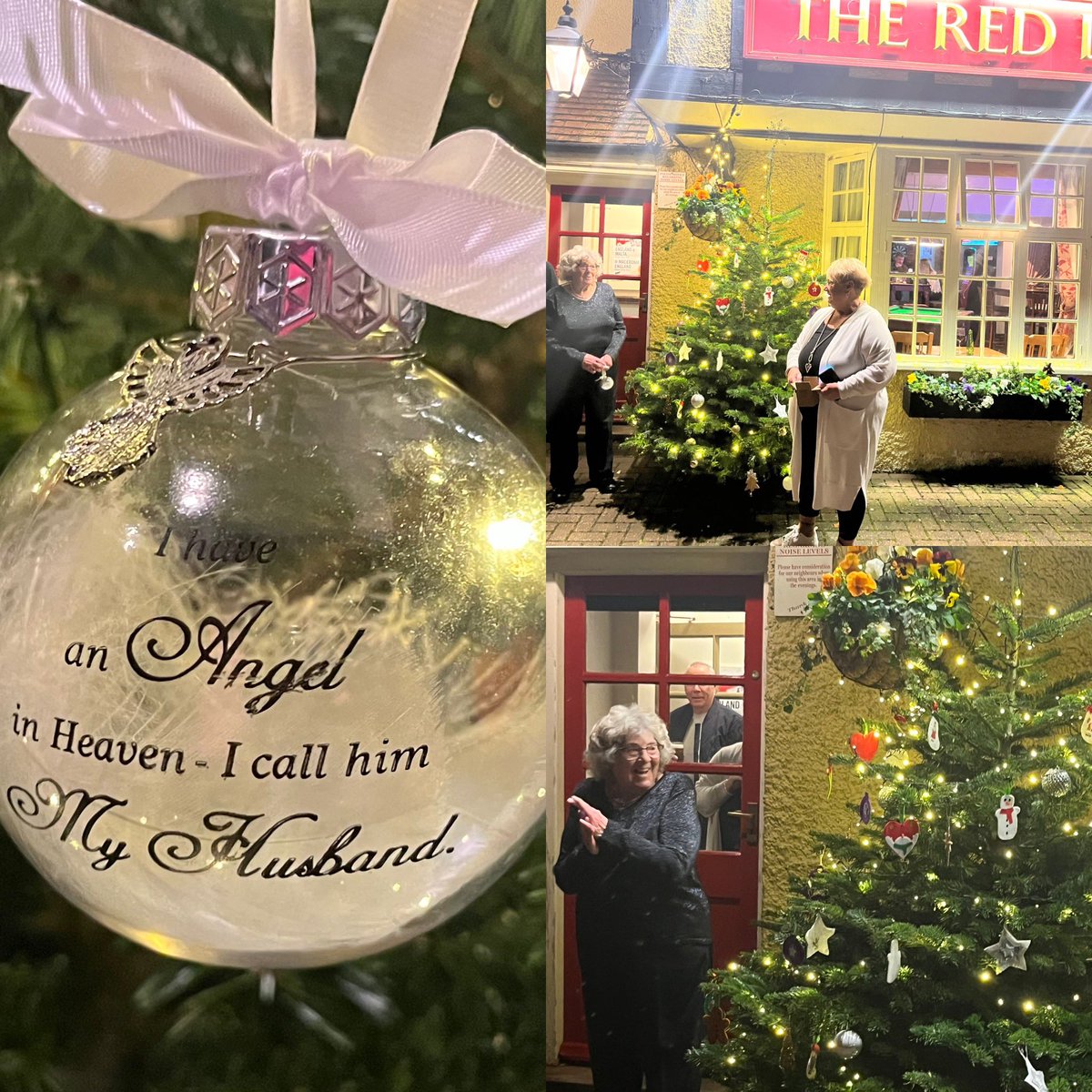 At the age of 85 and having lived in the village for 53 years the MiL turns on the Christmas lights at Wilstead’s Red Lion…#rememberingErn