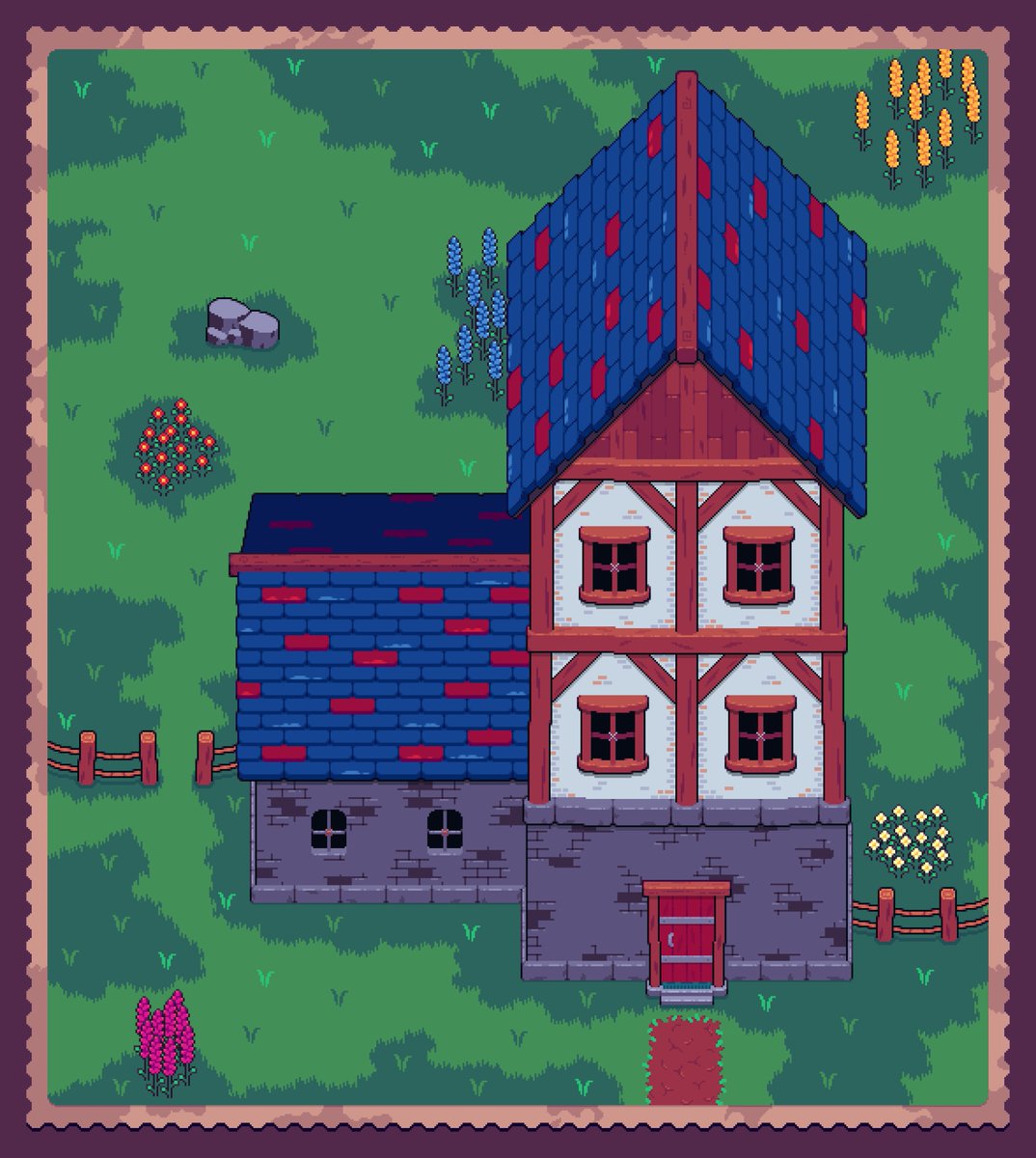 PixelHob's tweet photo. Here is another more detailed version 🏡!!

#pixelart #archteture #pixelartist #pixelartdesign #pixelartaesthetic #digitalart #digitalartist #gamedesign #aseprite #pixelartwork #pixelartdrawing #digitalartwork https://t.co/CQKyMAsani