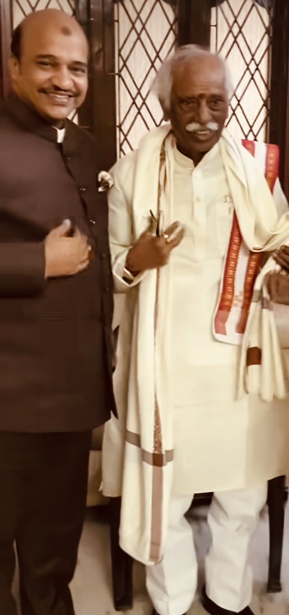 With H.E. Hon’ble Governor of Haryana, Shri. Bandaru Dattatreya @ Hyderabad. <a href="/Dattatreya/">Bandaru Dattatreya</a> <a href="/narendramodi/">Narendra Modi</a> <a href="/AmitShah/">Amit Shah</a> <a href="/KTRBRS/">KTR</a>
