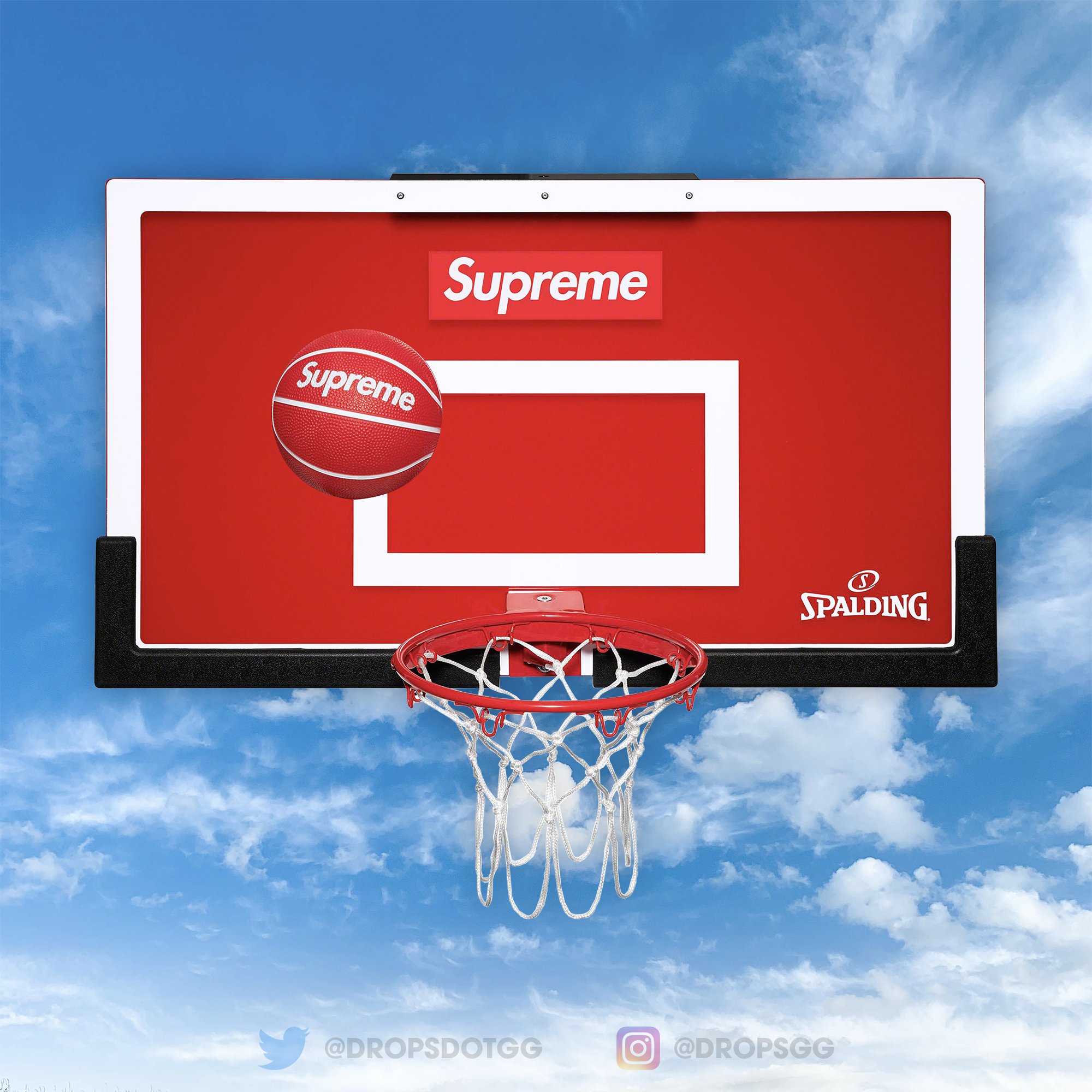 SUPREME®/SPALDING® MINI BASKETBALL HOOP