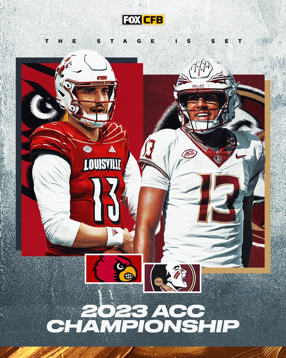 The 2023 ACC Championship game is officially SET 🙌

Who is coming out on top, <a href="/LouisvilleFB/">Louisville Football</a> or <a href="/FSUFootball/">FSU Football</a>?