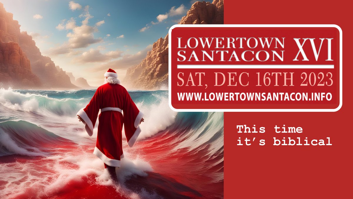 THIS TIME IT'S BIBLICAL!
Lowertown SantaCon XVI is happening on Sat 16th Dec 2023 after three years of being cancelled by COVID!
• 7pm – European Christmas Market at Union Depot
• 8pm – Big River Pizza
•10pm – MetroNOME 

RSVP &amp; share our event page: facebook.com/events/3492680…