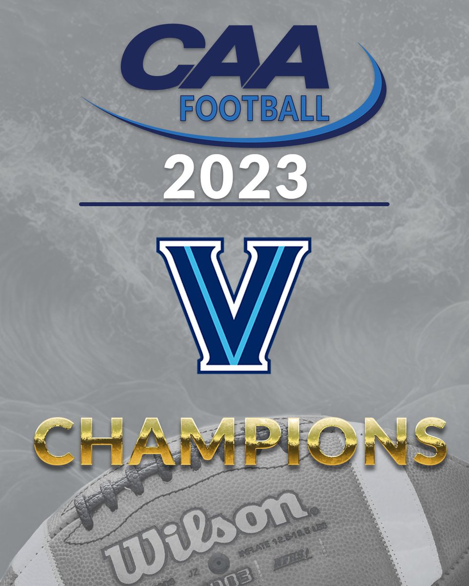CAA Football (@caafootball) on Twitter photo 🏆 <a href="/NovaFootball/">Villanova Football</a> has earned a share of the 2023 #CAAFB Championship!
Congrats to the Wildcats! 👏 🏆 <a href="/NovaFootball/">Villanova Football</a> has earned a share of the 2023 #CAAFB Championship!
Congrats to the Wildcats! 👏