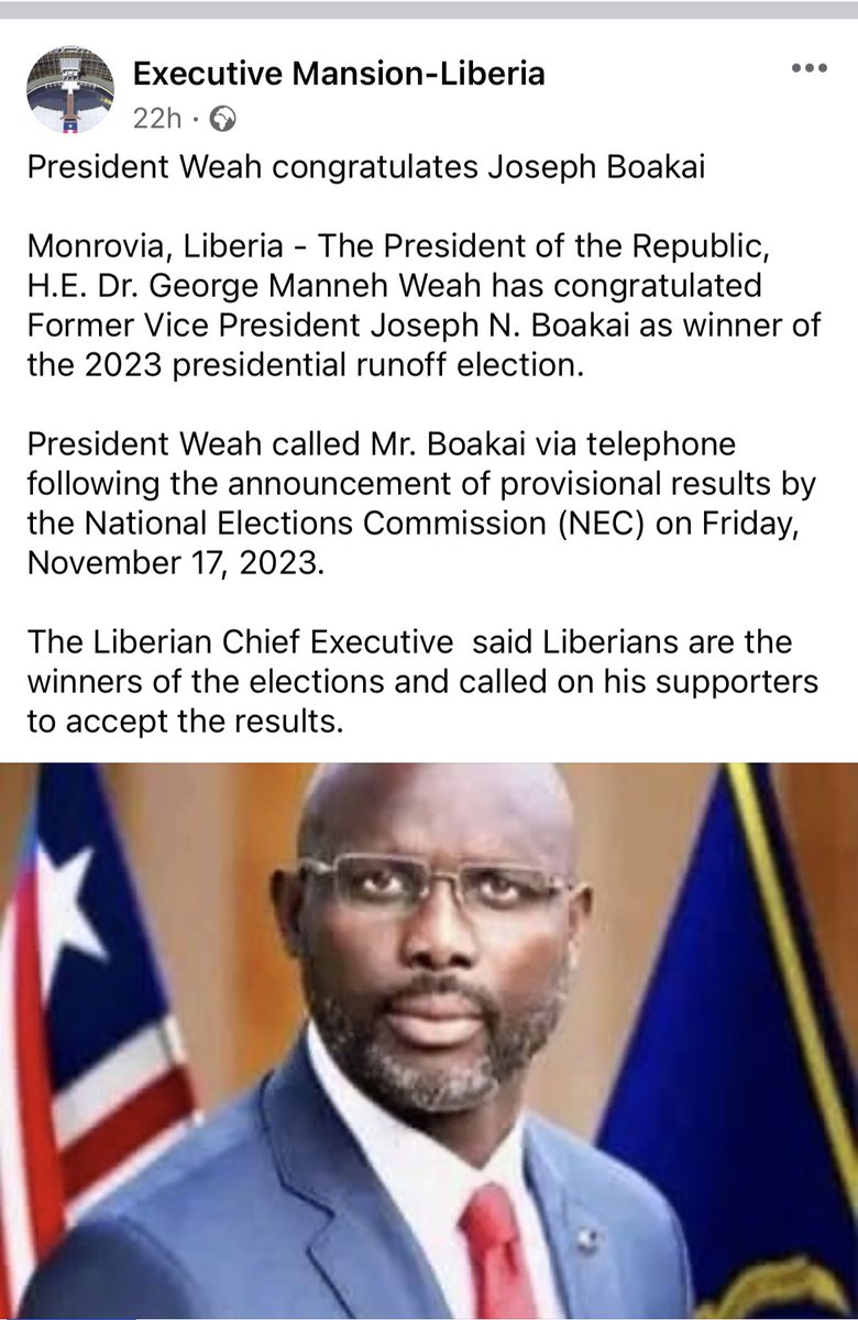 I am so proud of my country’s President for his democratic credentials. He conceded to his opponent for about one percentage point. Remarkable!