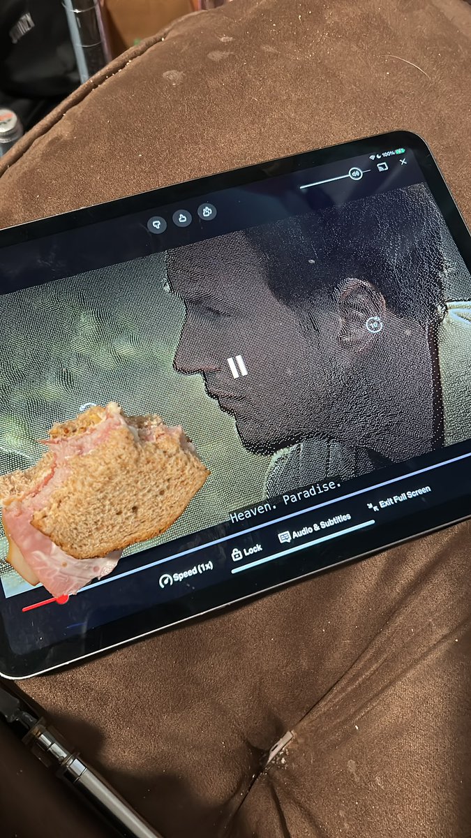 My iPad is my $800 plate that I can watch movies on