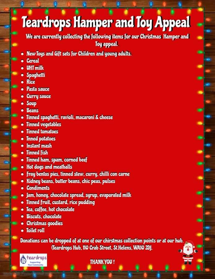 ❗️CAN YOU HELP US?❗️ Our stock cupboard is currently very low. We are now in the middle of packing our Christmas food hampers for hundreds of families and single people in St Helens who are struggling. Please donate a tin of food if you can and help a family this Christmas. 🎄