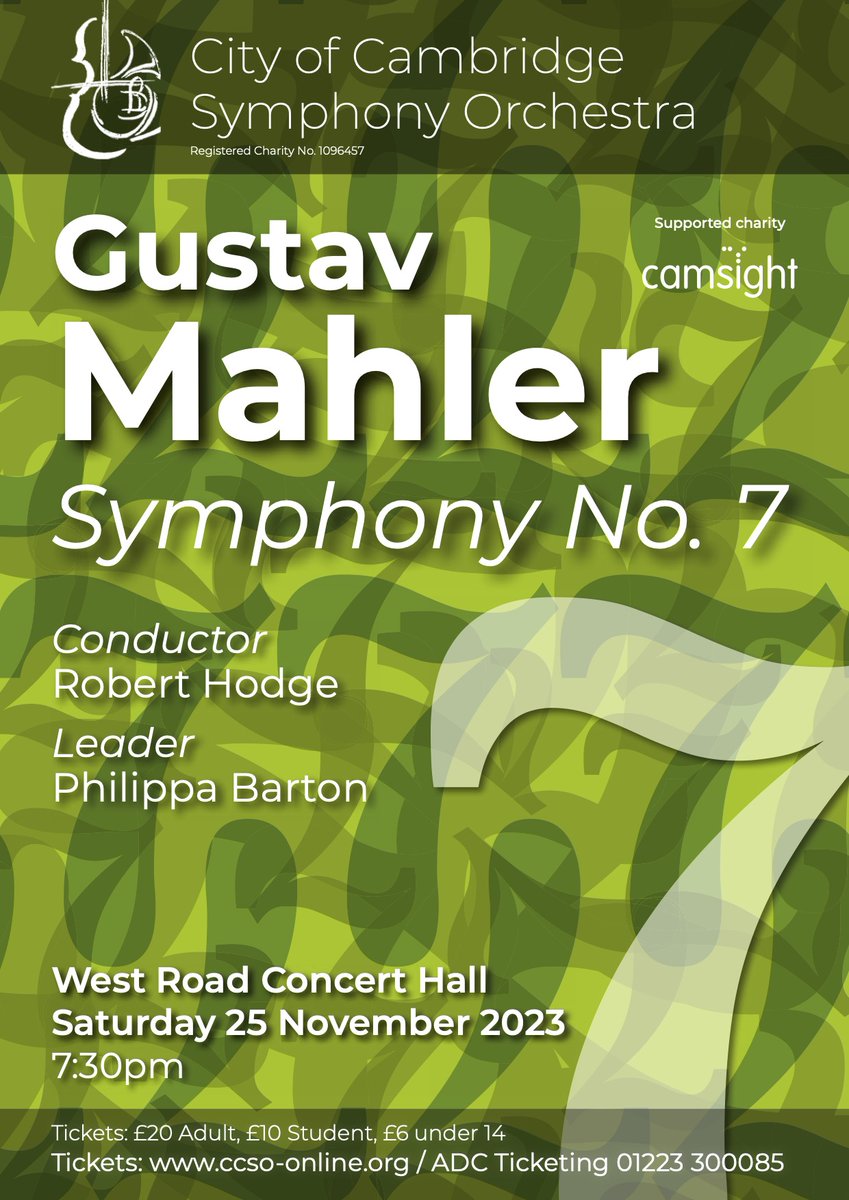This time next week (Saturday 25 Nov) we'll be performing Mahler's Symphony No 7 in West Road, Cambridge. We'd love to see you there! 🎶

Tickets available here ⬇️⬇️
adcticketing.com/whats-on/conce…

<a href="/WestRoadCH/">West Road Concert Hall</a> <a href="/R__Hodge/">Robert Hodge</a> <a href="/philippajbarton/">Philippa Barton</a>