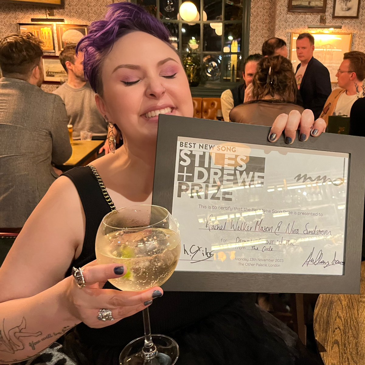 The Circle Musical (@circle_musical) on Twitter photo We won <a href="/StilesandDrewe/">Stiles and Drewe</a> Best New Song Prize 2023 with our song Drown Without Water, written by <a href="/Nina_Sundstrom_/">Nina Sundstrom</a> and <a href="/rachwalkermason/">Rachel Walker Mason BCA</a> and performed by the incredible <a href="/iamreneelamb/">renée lamb</a> . We won <a href="/StilesandDrewe/">Stiles and Drewe</a> Best New Song Prize 2023 with our song Drown Without Water, written by <a href="/Nina_Sundstrom_/">Nina Sundstrom</a> and <a href="/rachwalkermason/">Rachel Walker Mason BCA</a> and performed by the incredible <a href="/iamreneelamb/">renée lamb</a> .