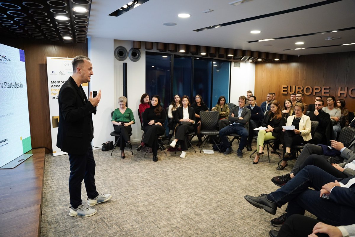 IctSlab's tweet photo. Excited to launch Mentorship Acceleration Program in Global Entrepreneurship Week! Collaborating with StartUps, mentors, and partners to empower 12 🇦🇱 StartUps through tailored mentorship. Supported by @EBRD's Star Venture Program. #startup #mentorship #ictslab https://t.co/mDOPeVF75s