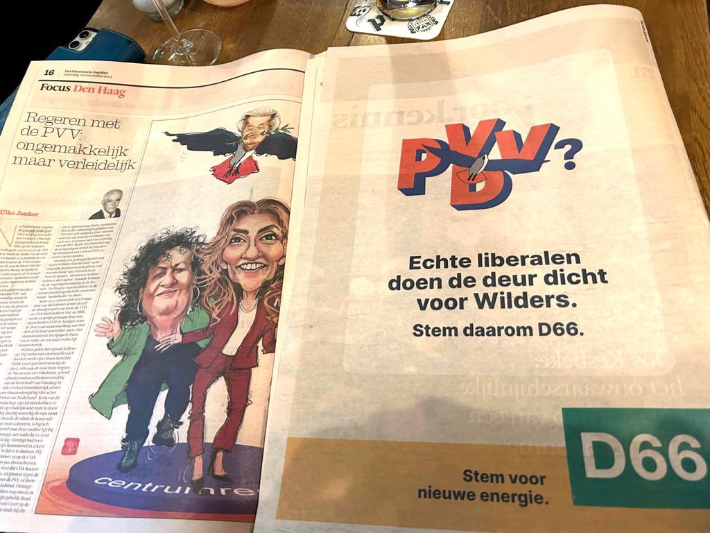 Stop de gekte. Nederland wordt niet beter van experimenten over rechts. Gebruik je stem verstandig. 

We hebben nog vier dagen om het midden groot en sterk te maken. Geef D66 de sleutel in handen.