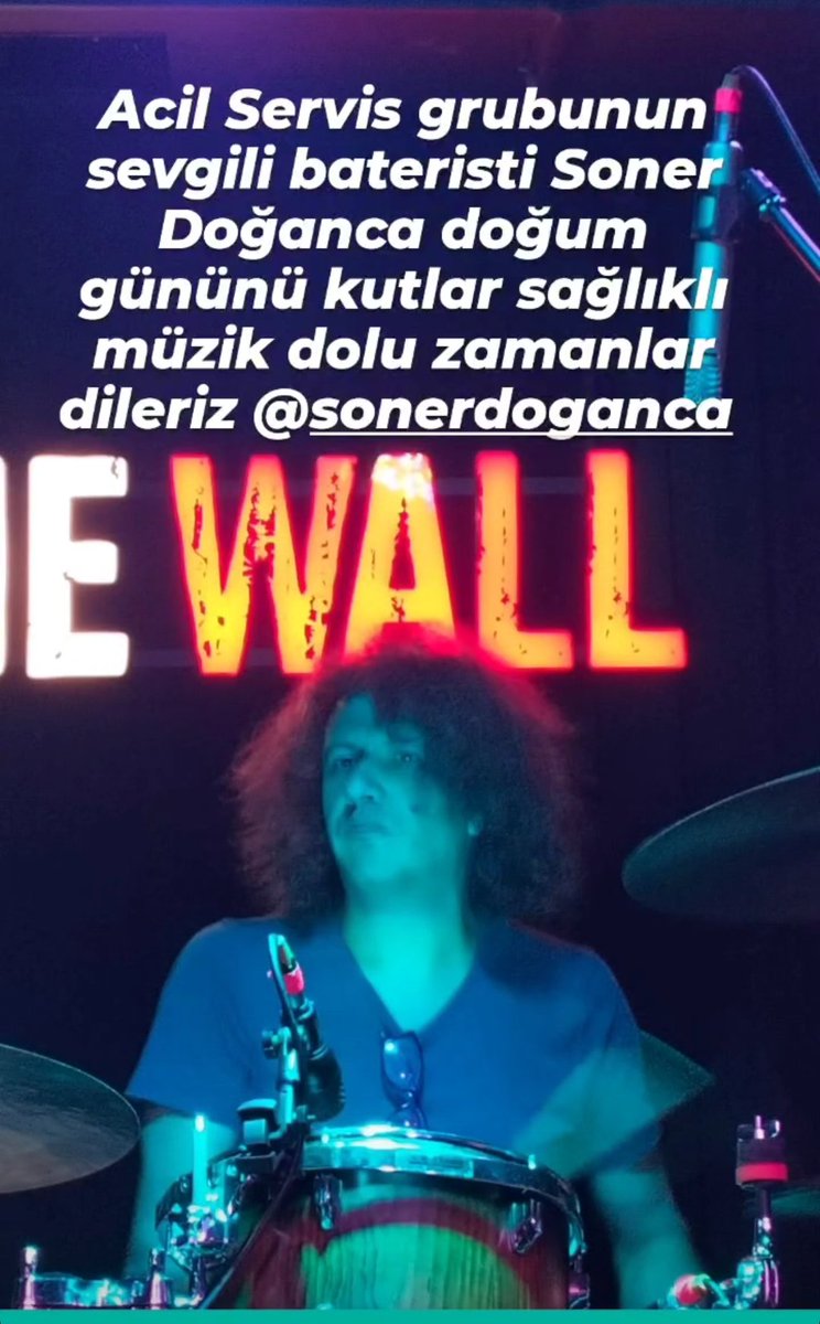 ACILSERVISFAN's tweet photo. Acil Servis grubunun sevgili bateristi Soner Doğanca doğum gününü kutlar sağlıklı müzik dolu zamanlar dileriz #sonerdoğanca https://t.co/xzXh4Wdedd