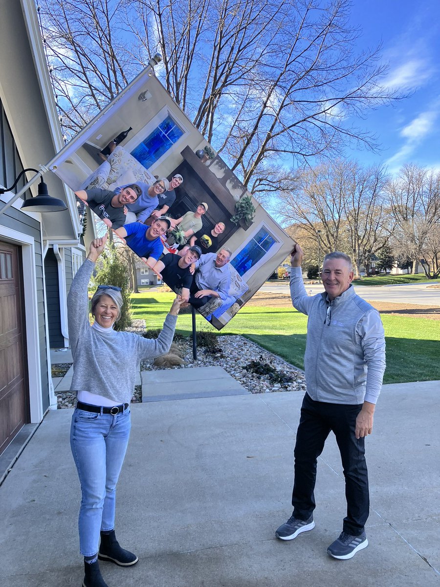 Reason #217 that we love serving here and living on campus. You arrive home from the first playoff win ever for <a href="/DordtFB/">Dordt Football</a> and the <a href="/dordtuniversity/">Dordt University</a> flag has been upgraded with a custom version from Squares #14. Thanks, Men!!