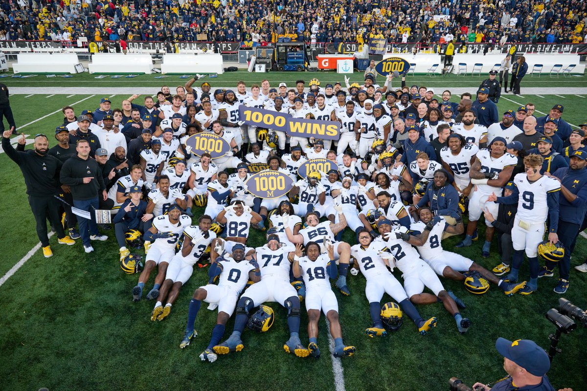 FakeUrban's tweet photo. Congratulations to @UMichFootball for having the chance to win 1,000 games twice! *️⃣ https://t.co/pm6ZqeZyMB