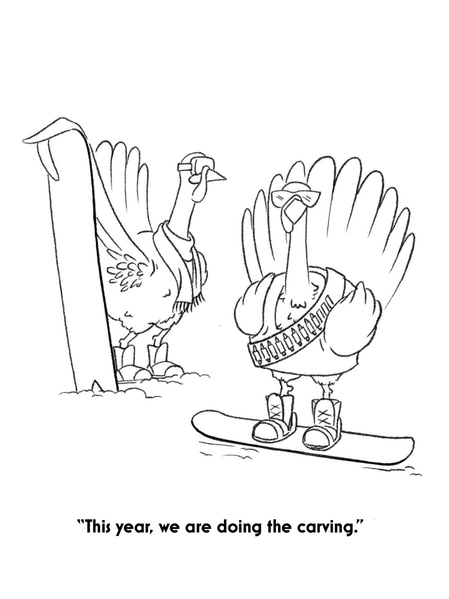 Carving turkeys.