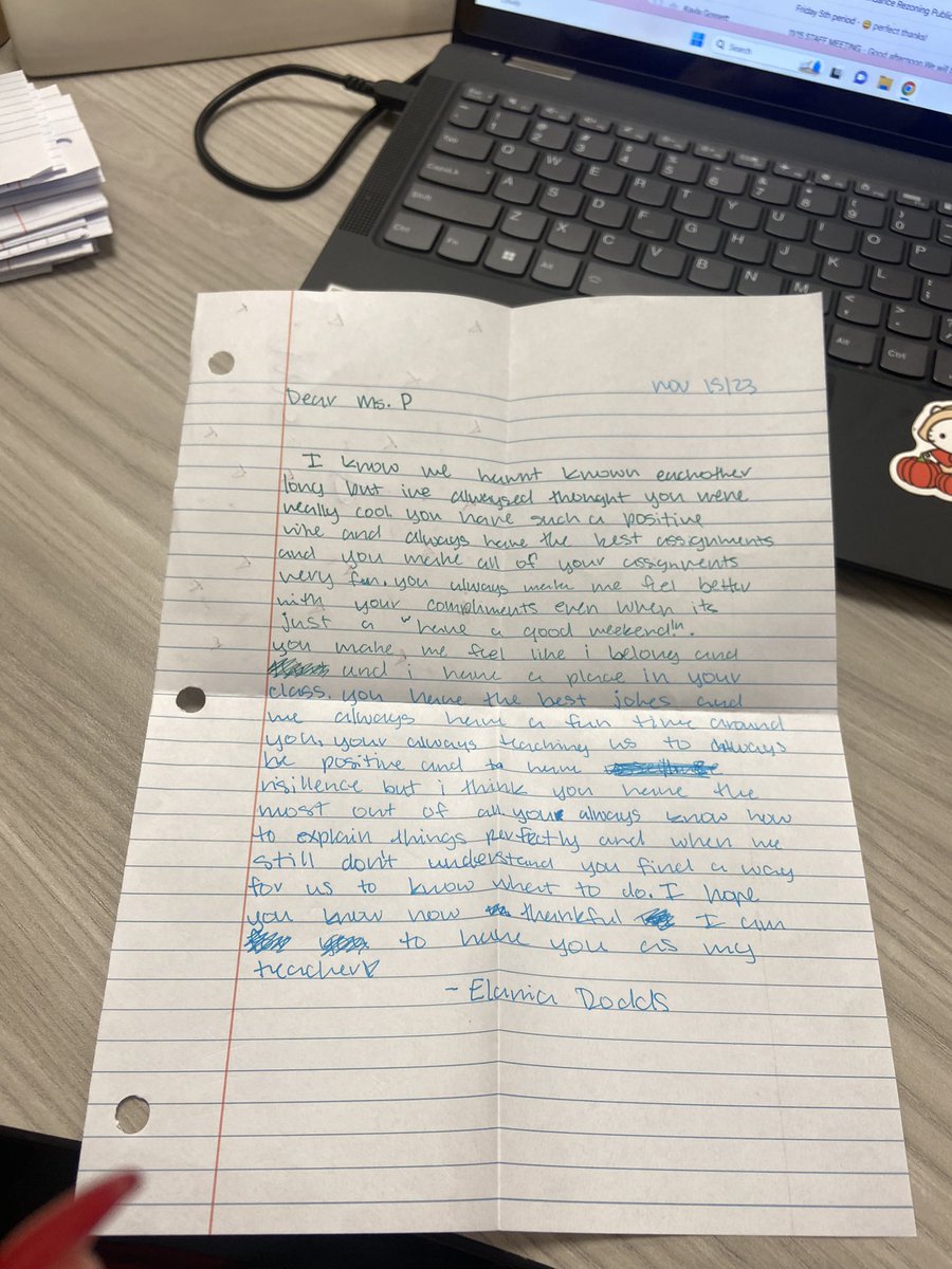 MsPustejovsky's tweet photo. Our week in Teen Leadership was filled with gratitude activities. We journaled, went on a nature walk and wrote letters to teachers. Happy Thanksgiving!! https://t.co/fIV8BIYbuN