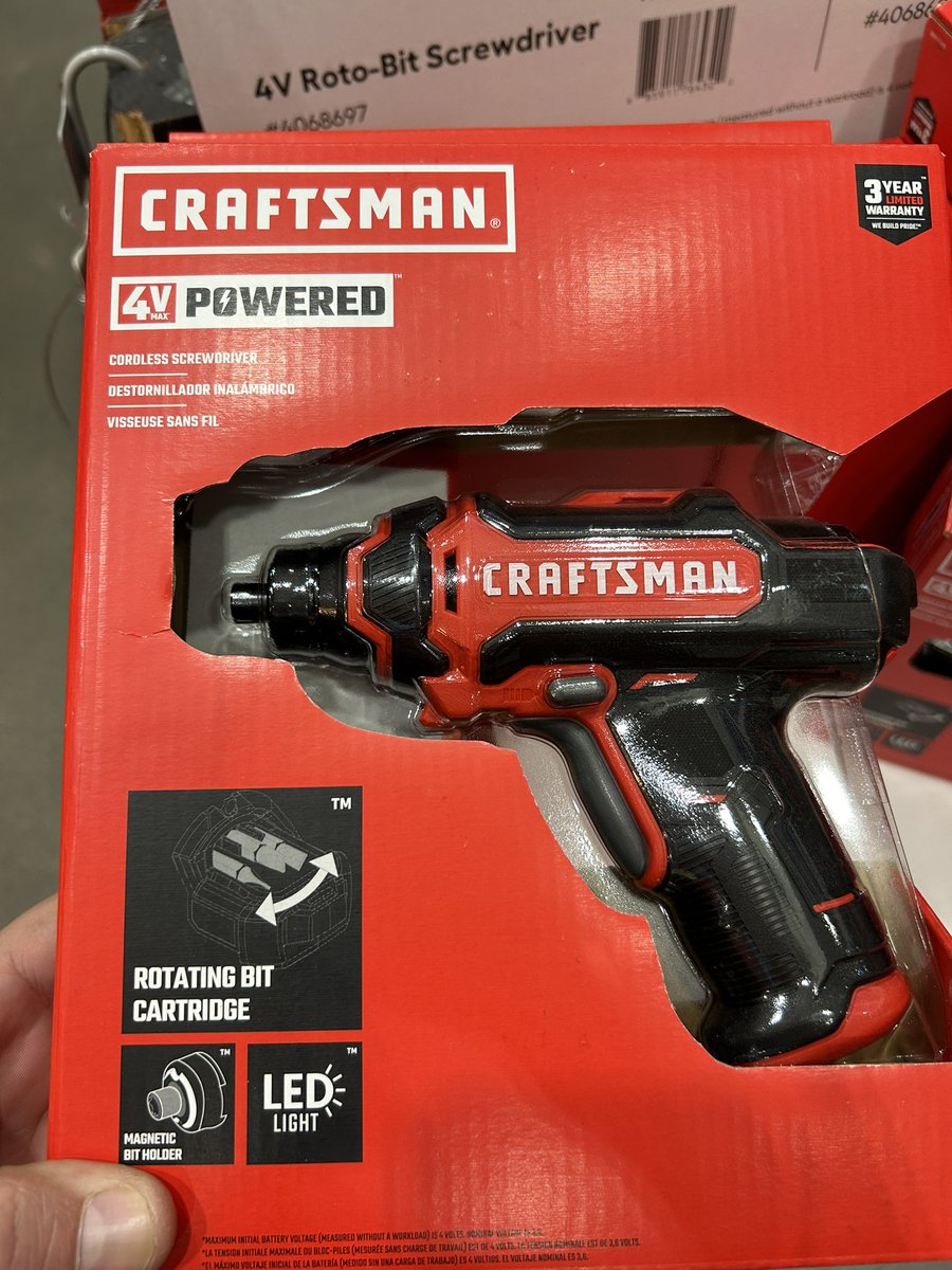 ginogilberto's tweet photo. Demo Weekend at Whitemarsh.  Craftsman 4 volt cordless screwdriver for 24.98.  Diane is showing customers how cool and easy to use!!! , sold 6 already today.  @BenitoKomadina @DCT0813MD @oldakaka @J_AlexanderRFM @oldakaka @Ashlynn_31 https://t.co/NkFGePoNk2