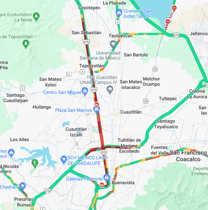 TorreElola's tweet photo. @GN_Carreteras @CAPUFE tendrán informe de algún incidente sobre la autopista mex - qro a la altura del km 40? https://t.co/KRVDjFRAKA