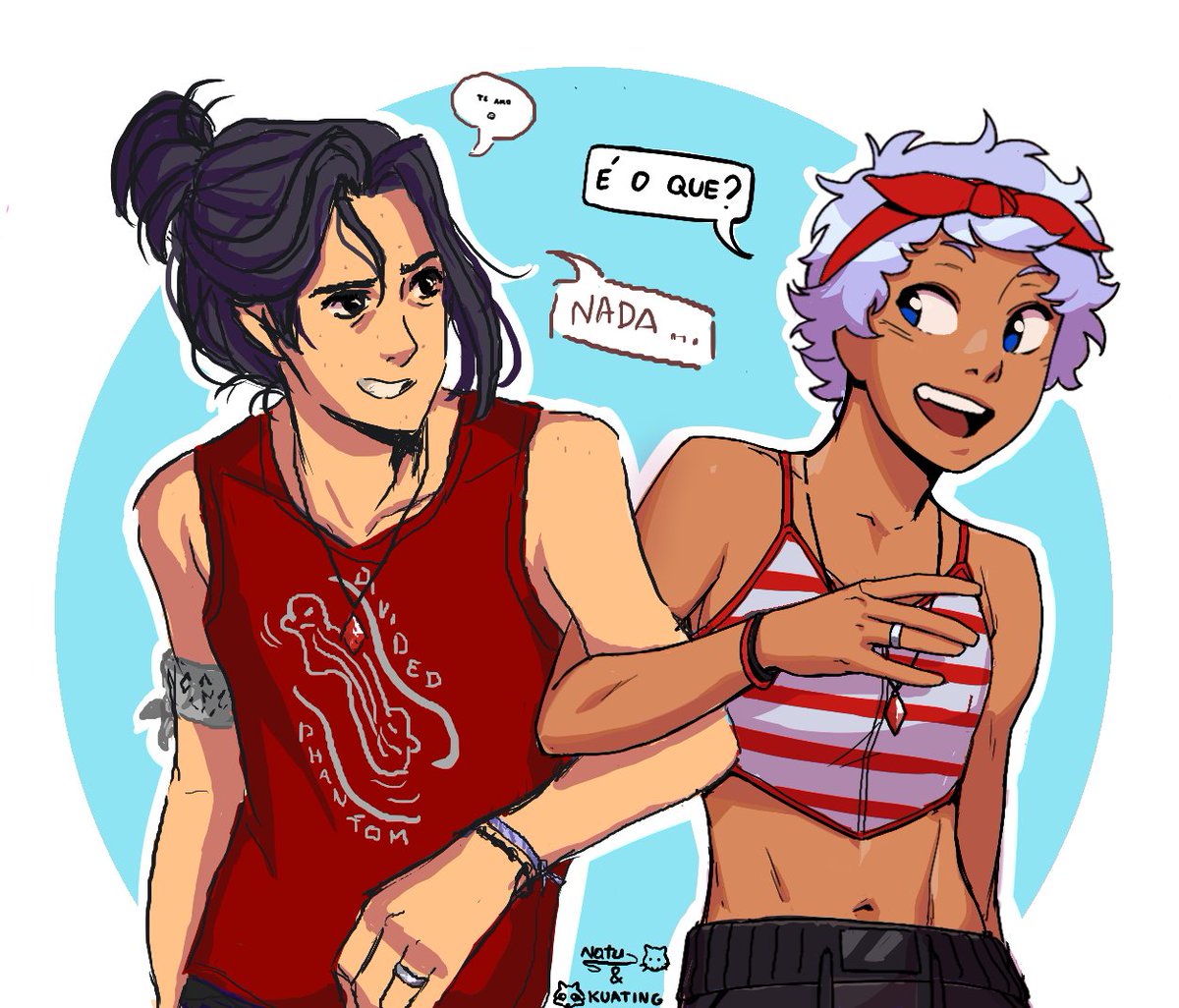 Kuating's tweet image. Sessões de magma com a maravilhosa @guaranatu 
Temos aí uma lore se formando aparentemente kkkkkk
