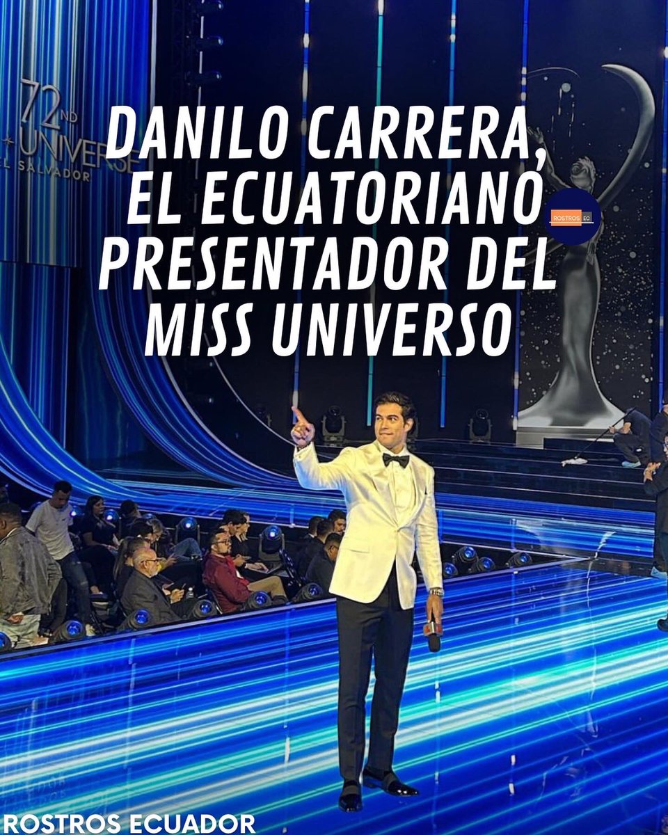 RostrosEcuador's tweet photo. ¡El TALENTO ecuatoriano presente en el #MissUniverso2023! 🎤 🇪🇨

El actor Danilo Carrera es el presentador de la transmisión de la cadena internacional Telemundo, en el Miss Universo 2023. “El primero de la historia. El único para siempre”, escribió Carrera en su Instagram. https://t.co/fNqkTdI1Ox