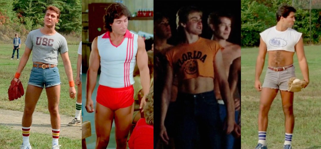 thegorezone's tweet photo. reminding all men on the 40th anniversary of sleepaway camp that they can and SHOULD still dress like this https://t.co/TzugLbR4TV