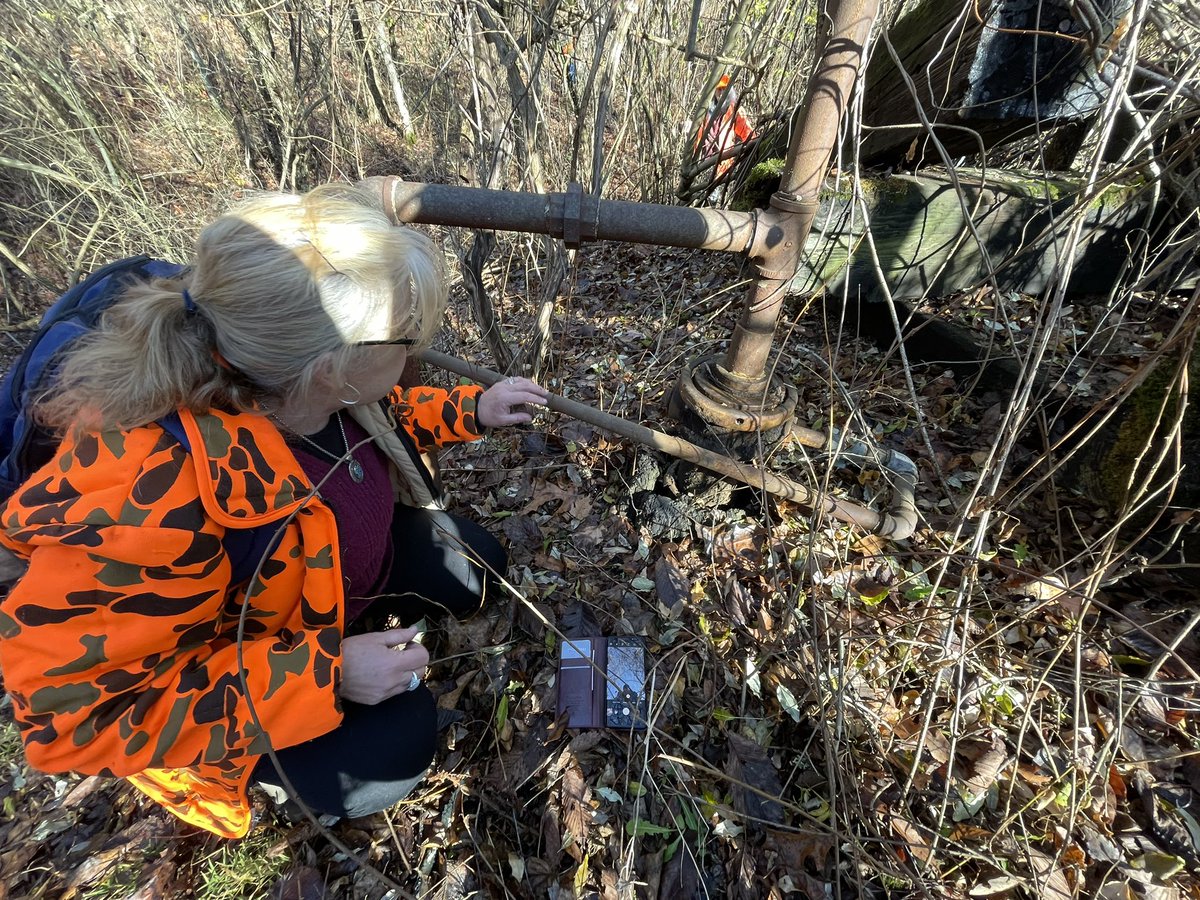 Today was the first of a 2 day abandoned oil/gas well hunt in Hillman State Park in PA’s Washington Co led by the unconquerable Laurie Barr @SaveOurStreams.