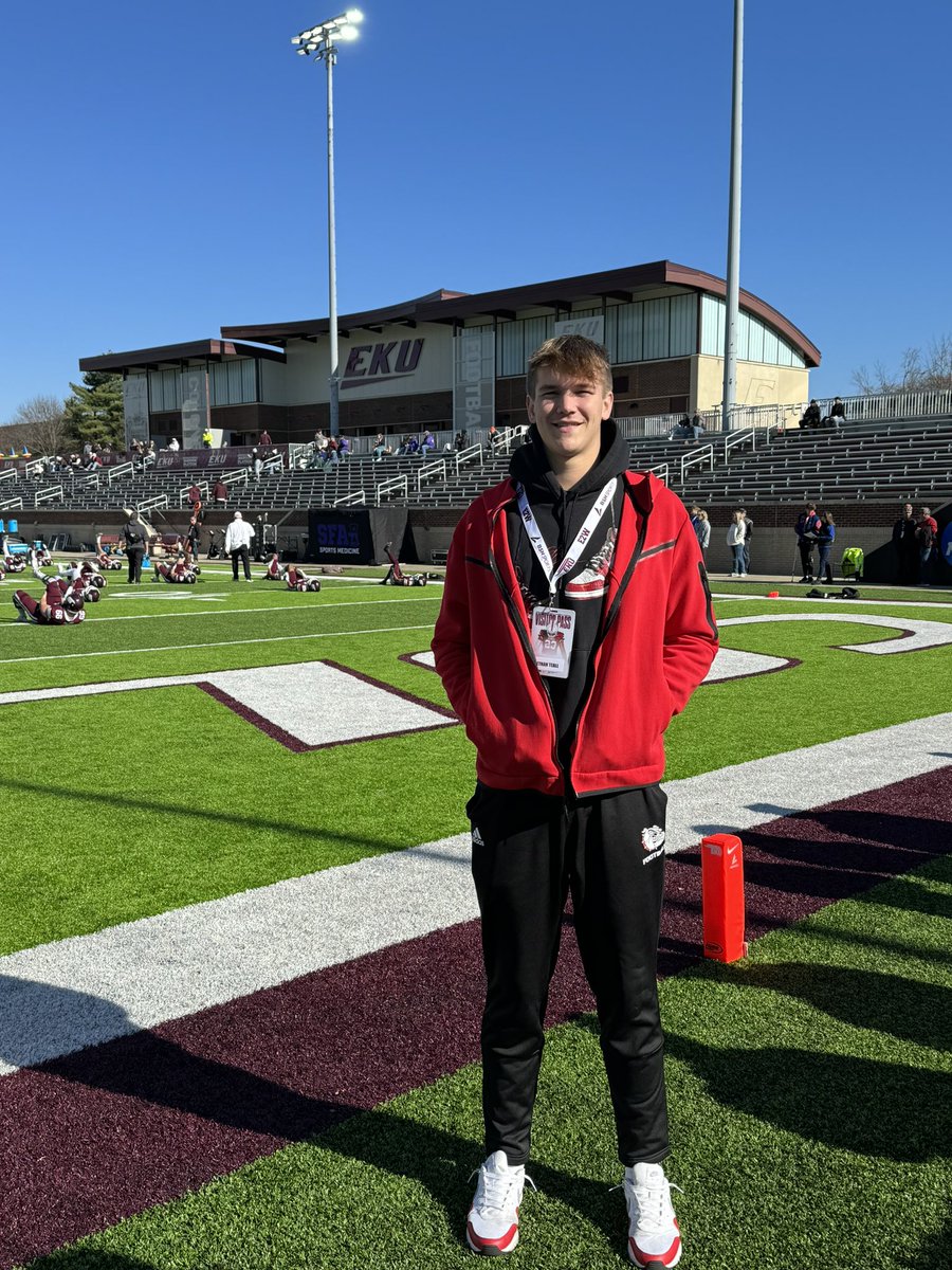 Ethan Teall (@ethanteall) on Twitter photo Thank you <a href="/EKUFootball/">EKU Football</a>, <a href="/g_mcpeek/">Garry McPeek</a> & <a href="/Erik_Losey/">Erik Losey</a> for the visit today. Great game day environment. #seniorday. Excited for the chance to meet soon. <a href="/coachwesj/">Coach Wes Johnson</a> <a href="/Z_Tibbs/">Zach Tibbs</a> <a href="/Zach_Dampier18/">Zach Dampier</a> <a href="/theqbcoach/">Cree Morris</a> Thank you <a href="/EKUFootball/">EKU Football</a>, <a href="/g_mcpeek/">Garry McPeek</a> & <a href="/Erik_Losey/">Erik Losey</a> for the visit today. Great game day environment. #seniorday. Excited for the chance to meet soon. <a href="/coachwesj/">Coach Wes Johnson</a> <a href="/Z_Tibbs/">Zach Tibbs</a> <a href="/Zach_Dampier18/">Zach Dampier</a> <a href="/theqbcoach/">Cree Morris</a>
