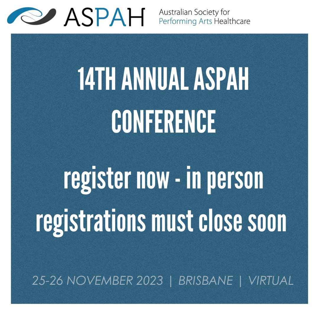 Register now - In person registrations must close soon - aspah.org.au/events/confere…
#ASPAH2023