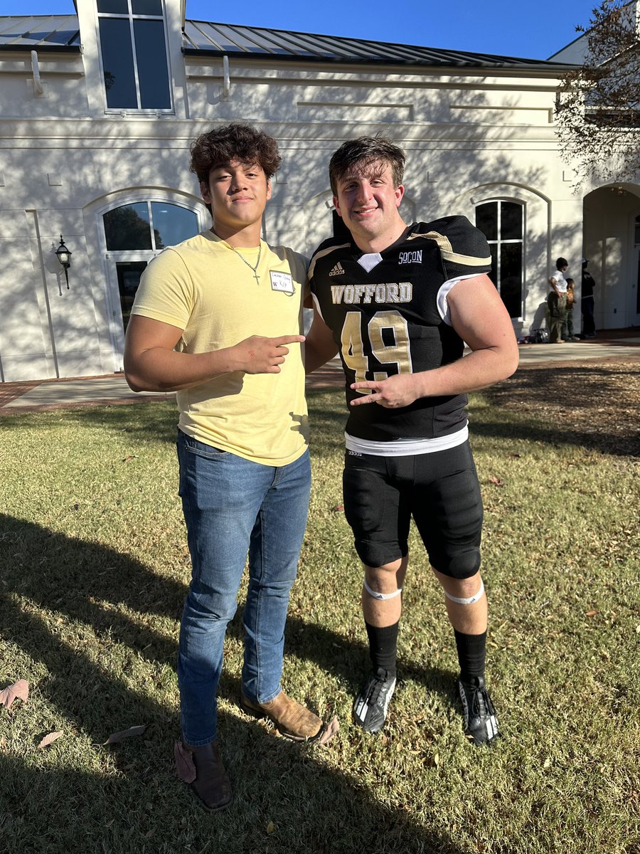 Had an awesome time in Spartanburg today! Huge thanks to @Coach_Doolittle for having me out! Can’t wait to get back on campus! Go Terriers!🐶 @Wofford_FB @WoffordTerriers @DanOrnerKicking @MattWogan6 @CoachEBenton @mccoach17 @t_diliegro