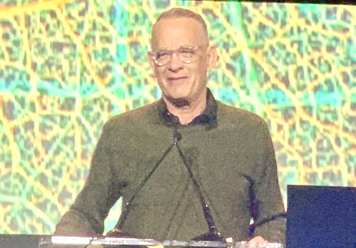 Did I just hear Tom Hanks speak today!? Is this real life!? I could actually see him and he was everything I imagined and more. Real. Funny. Passionate. A truth-seeker. A supporter of teachers. An all around good soul! Be still my heart. <a href="/ncte/">National Council of Teachers of English (NCTE)</a> #NCTE23 #tomhanks #spartanstrong