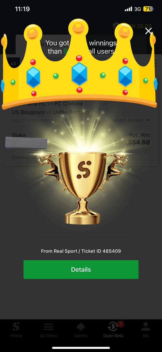 Booooooommmmmm🔥🔥🔥🔥🔥

50K ODD Boomm🎉🎉

Flex by 3 book successfully 🤭🤭🤭

Drop your winnings ticket🥳🥳🥳