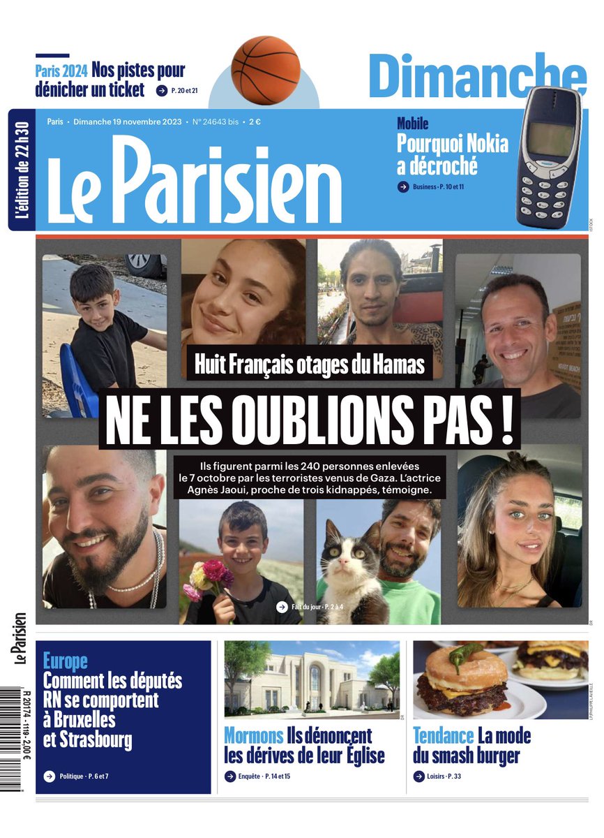 La Une du @le_Parisien 
#NelesOublionspas