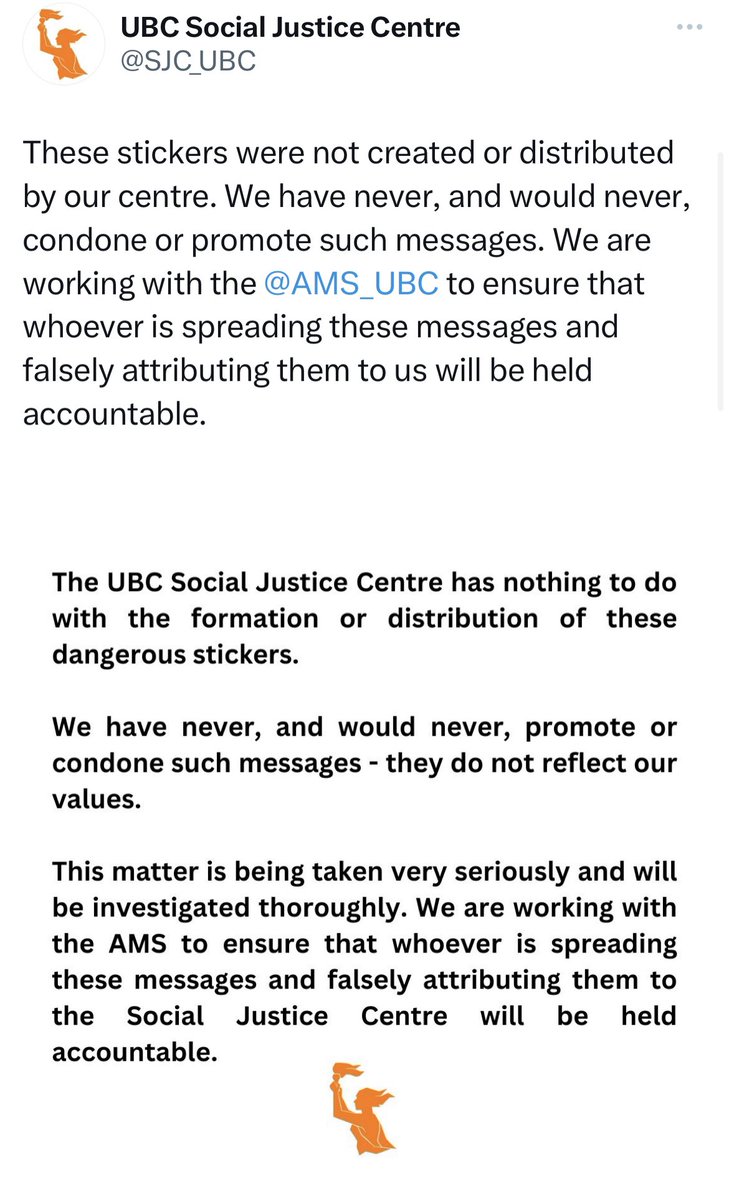 Michael Bueckert (@mbueckert) on Twitter photo Someone is putting up “I love Hamas” stickers at UBC and falsely attributing them to <a href="/SJC_UBC/">UBC Social Justice Centre</a>. The people falling for this moronic and obviously fake smear are willing to believe ANYTHING about Palestine supporters. Someone is putting up “I love Hamas” stickers at UBC and falsely attributing them to <a href="/SJC_UBC/">UBC Social Justice Centre</a>. The people falling for this moronic and obviously fake smear are willing to believe ANYTHING about Palestine supporters.