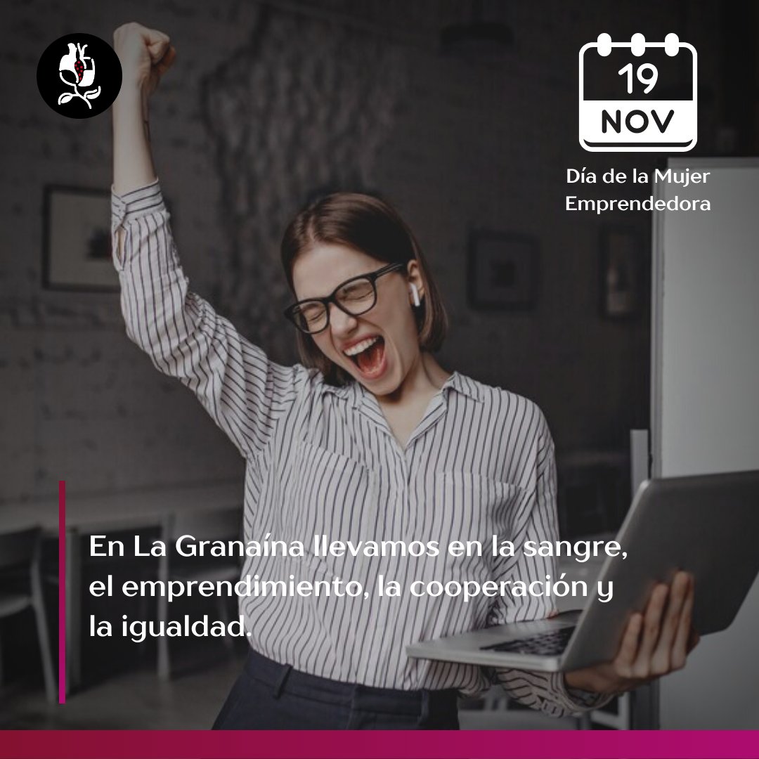 agenciagranaina's tweet photo. 📅 Hoy celebramos el día de la #MujerEmprendedora. Construir legados que inspiran a generaciones venideras. 
En La Granaína llevamos en la sangre el emprendimiento, la cooperación y la igualdad. 👩‍💼🌟 
#MujeresLíderes #AgenciaLaGranaína  #empoderamientofemenino #emprendedora https://t.co/OfRTOpml0D