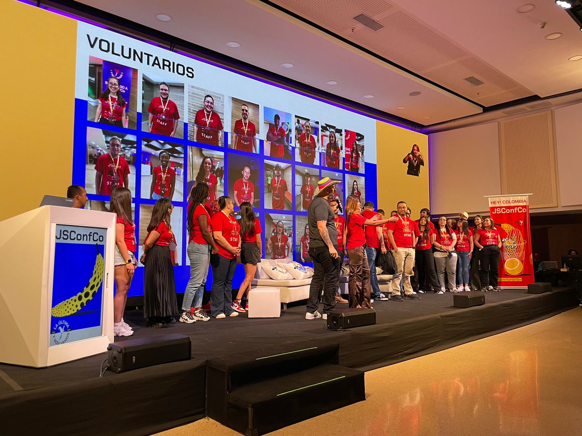 jsconfco's tweet image. Thanks to all our volunteers for all their help, hard work, and contribution to make this #JSConf2023 a reality! #LaUltimaYNosFuimos