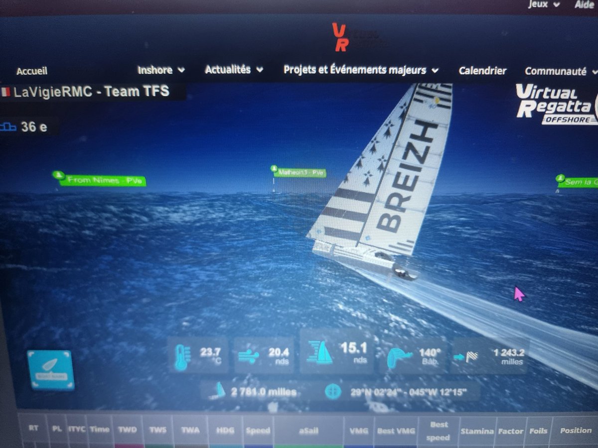 olivier_winter's tweet photo. Longue descente en ligne droite avant le contournement de @lamartinique pour l'arrivée @AssoClass40 @TransatJV @VirtualRegatta @EsailingTeamTFS
#LaVigieRMC #TeamTFS #Objectif100 🤞 https://t.co/Wr0rliKLED