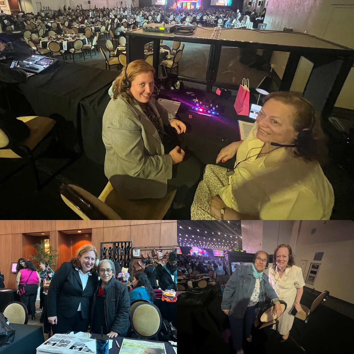 How meaningful to interpret for the Visión y Compromiso Conference where promotoras de salud (health promotors) are working toward professionalization. I enjoyed sharing the booth w/ Madeline Rios &amp; interpreting for singer/songwriter &amp; social justice activist Rosa Martha Zárate.