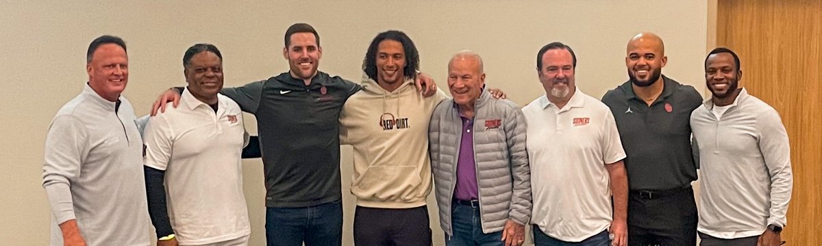 Cale Gundy, Thomas Lott, Trevor Knight, Rodney Anderson, Coach Switzer, Mark Rodgers, Jeremiah Hall &amp; Ryan Broyles @ Lucky Star Casino in Watonga today for Coaches Cabana &amp; Sooners Access