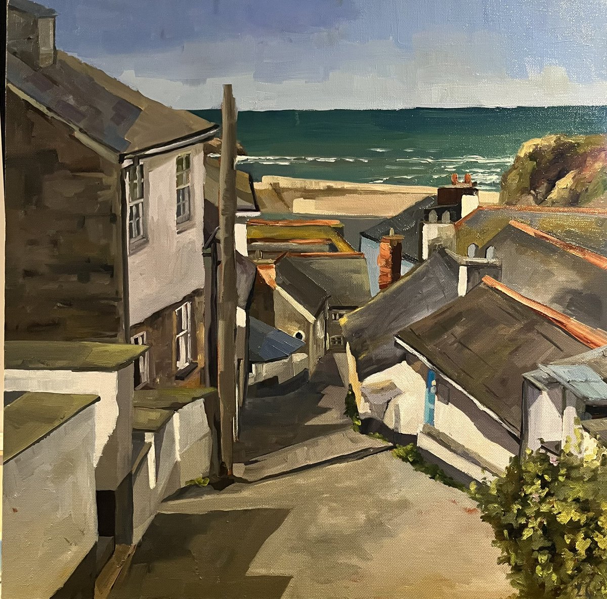 Over the rooftops, Port Isaac 🏡 🌊 (20x20”) oil on canvas 
For Originals, prints and more ⬇️ 
artbylauragrace.com
maccartlounge.co.uk
britishcontemporary.art

#portisaac #impressionistart #impressionism #art #cornwall #artgallery #contemporaryart #artist #padstow #oils