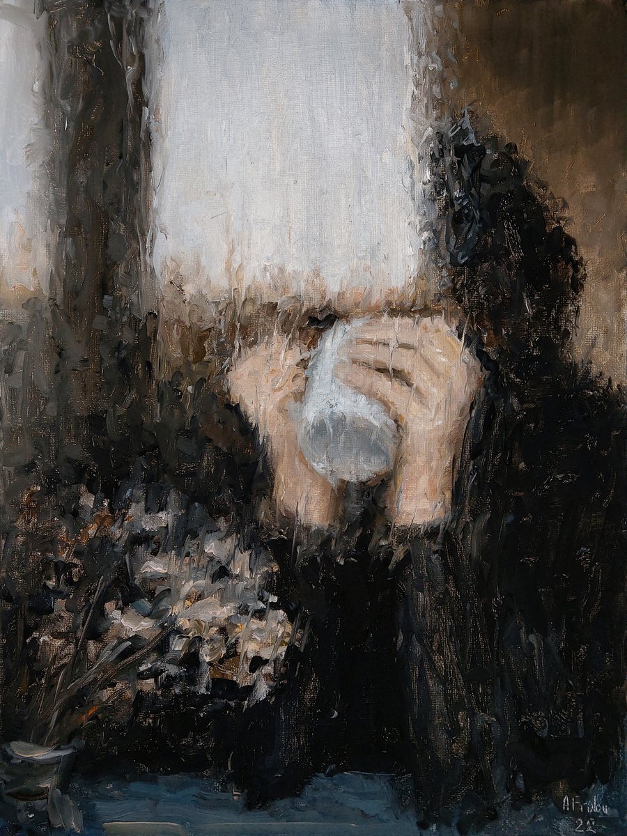 kznsq's tweet photo. Morning Coffee, My oil painting https://t.co/CIpkL7cQ1Z