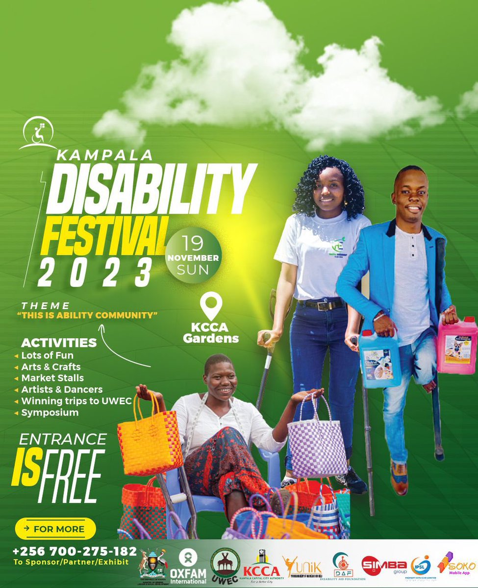 Sokoappug's tweet photo. Proud to be part of the Disability Festival, where barriers are replaced with bridges, and diversity is celebrated with open hearts. 💙🤝 @disabilityfes @donkasule256 @KCCAUG @Oxfam @MotivUG https://t.co/JIf7TtFFB8