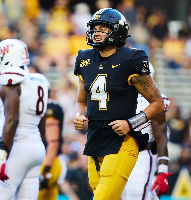 Week 12 Performance

QB Joey Aguilar - Appalachian State

• 318 Passing yards 3 TDs