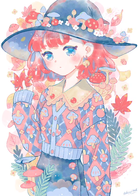 キノコの魔女#illustration #イラスト #AdobeFresco 