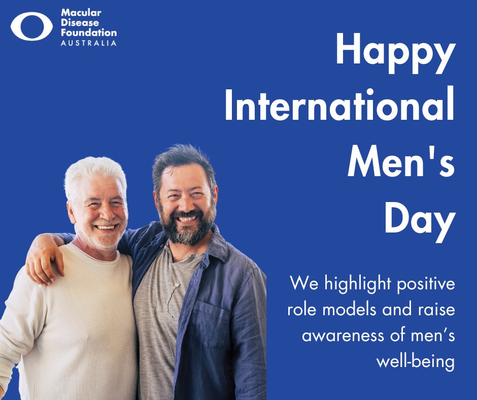Happy #InternationalMen’sDay, today we celebrate the positive value men bring to the world, their families and communities. 

#positivity #men #value #love #maculardisease #MDFA