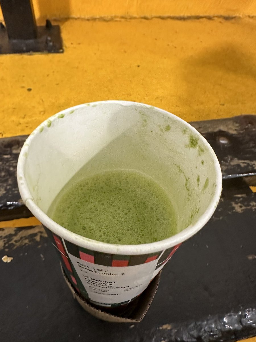 When your husband brings you a venti matcha at the cold rink only to discover that you venti isn’t even a tall???<a href="/StarbucksCanada/">Starbucks Canada</a>
