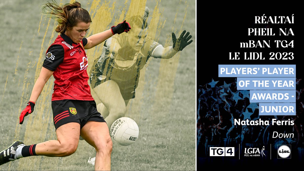 💫 Our 2023 <a href="/TG4TV/">TG4</a> Junior Players’ Player of the Year award winner is Natasha Ferris of <a href="/bryansfordgaa/">Áth Bhriain C.L.G</a> and <a href="/DownLGFA/">Down-LGFA</a> 🔴 ⚫️ 

Natasha finished her season as top scorer in the TG4 All-Ireland Junior Championship with an astonishing tally of 7-31, including five points in the Final