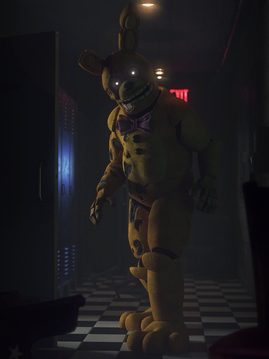 kiiikoshi's tweet photo. The Yellow Rabbit.

#FNAF #FNAFMovie #fnafart #springbonnie #3dart https://t.co/PGnidB1e9r
