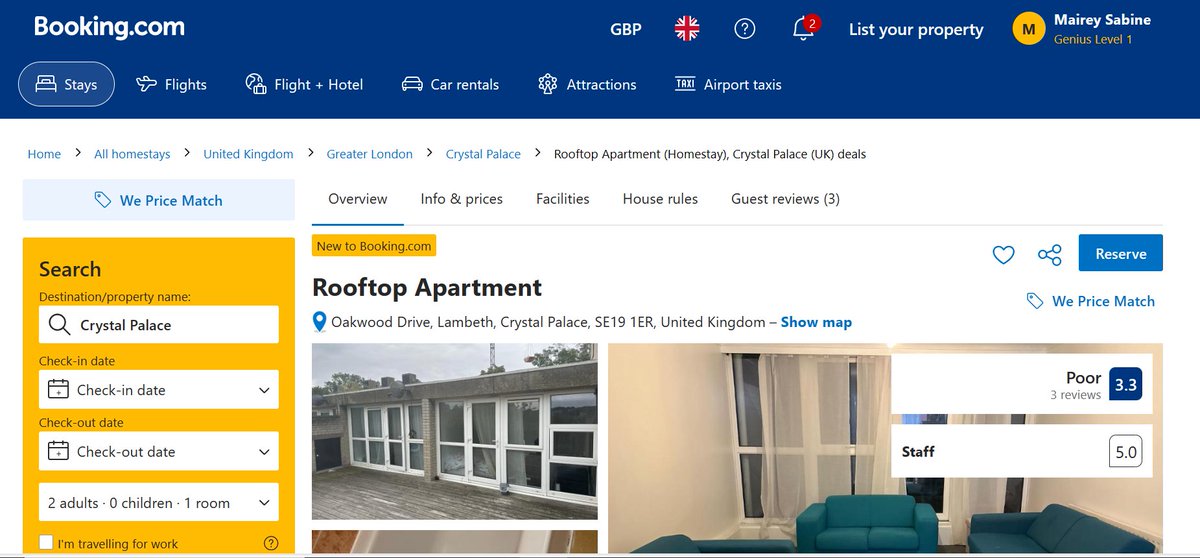 Hey! <a href="/tundeakinyooye/">tunde akinyooye</a>, a  <a href="/lambeth_council/">Lambeth Council</a>-owned home on our estate's being rented out on Booking.com as a Bed &amp; Breakfast.  Could you pls manage CH's housing stock? 
From housing the homeless to housing homeless tourists, @homesforlambeth is showing its true colours.