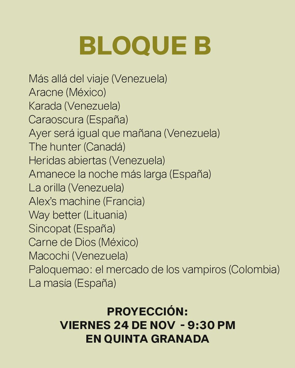 FestivalElGrito's tweet photo. Bloques de cortometrajes 😱

Podrás disfrutar de los cortos en Bloques de Proyección, aquí te presentamos la lista para que te agendes con fecha y hora.

Recuerda que para acceder a las proyecciones debes adquirir tu credencial. Escríbenos al DM y obtén la tuya. https://t.co/BcmwaiybUb