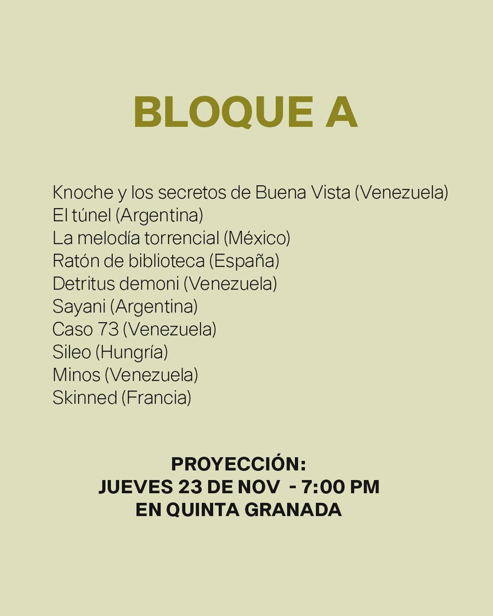 FestivalElGrito's tweet photo. Bloques de cortometrajes 😱

Podrás disfrutar de los cortos en Bloques de Proyección, aquí te presentamos la lista para que te agendes con fecha y hora.

Recuerda que para acceder a las proyecciones debes adquirir tu credencial. Escríbenos al DM y obtén la tuya. https://t.co/BcmwaiybUb